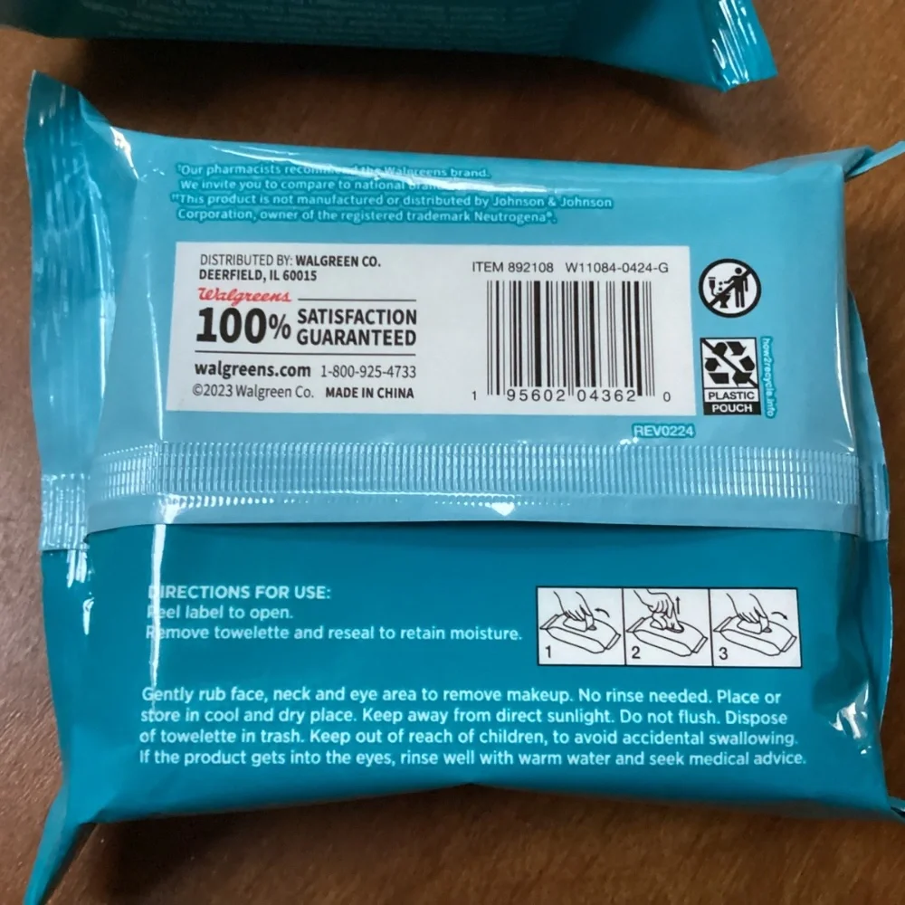 Walgreens Hydrating Makeup Removing Towelettes 25 count 2 packs NEW
